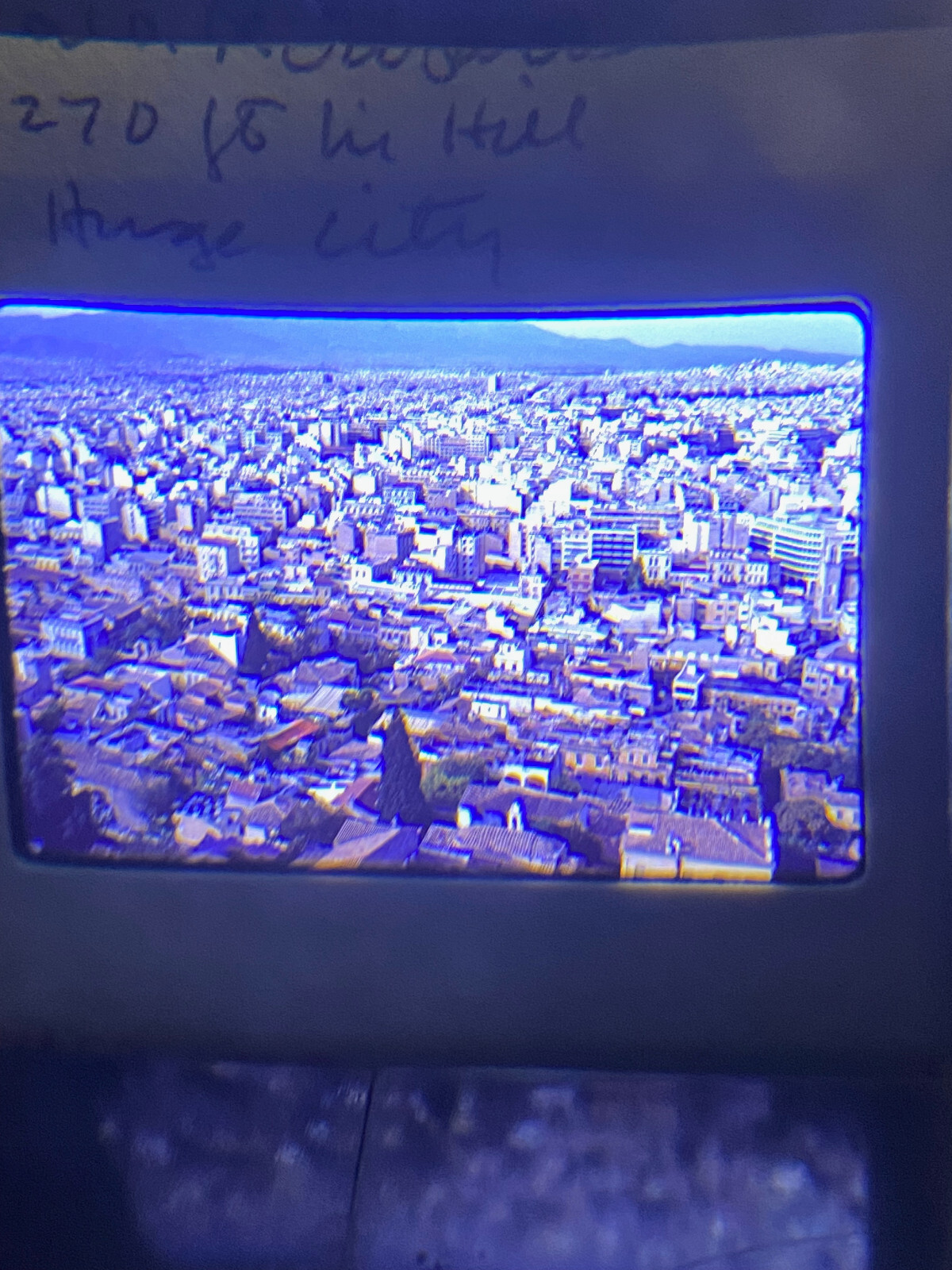 Vintage 1983 Photo Found 35mm Athens Greece View from Acropolis Original