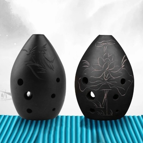 8-hole Ocarina C Tone Chinese Traditional Xun Beginner's Practice Pottery Flute