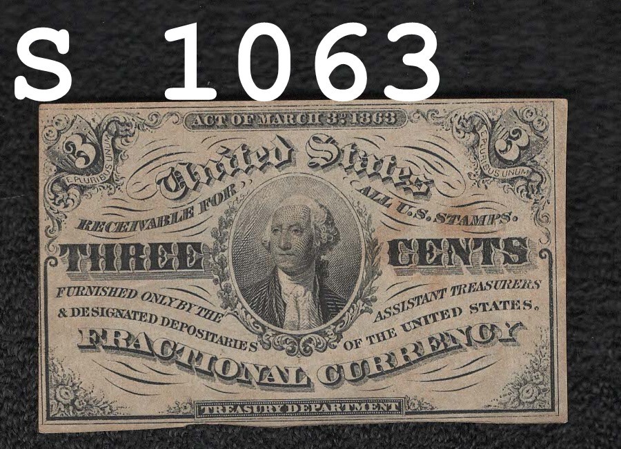 "Third Issue" .03 Cent Fractional Note "XF"