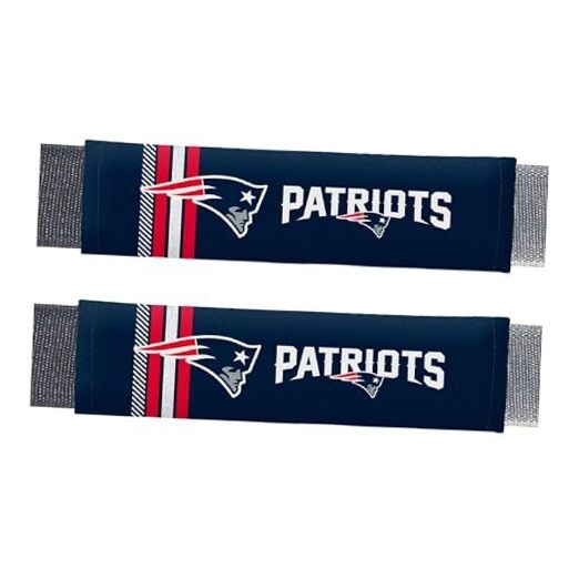  32105 New England Patriots Team Color Rally Seatbelt Pad - 2 Pieces 