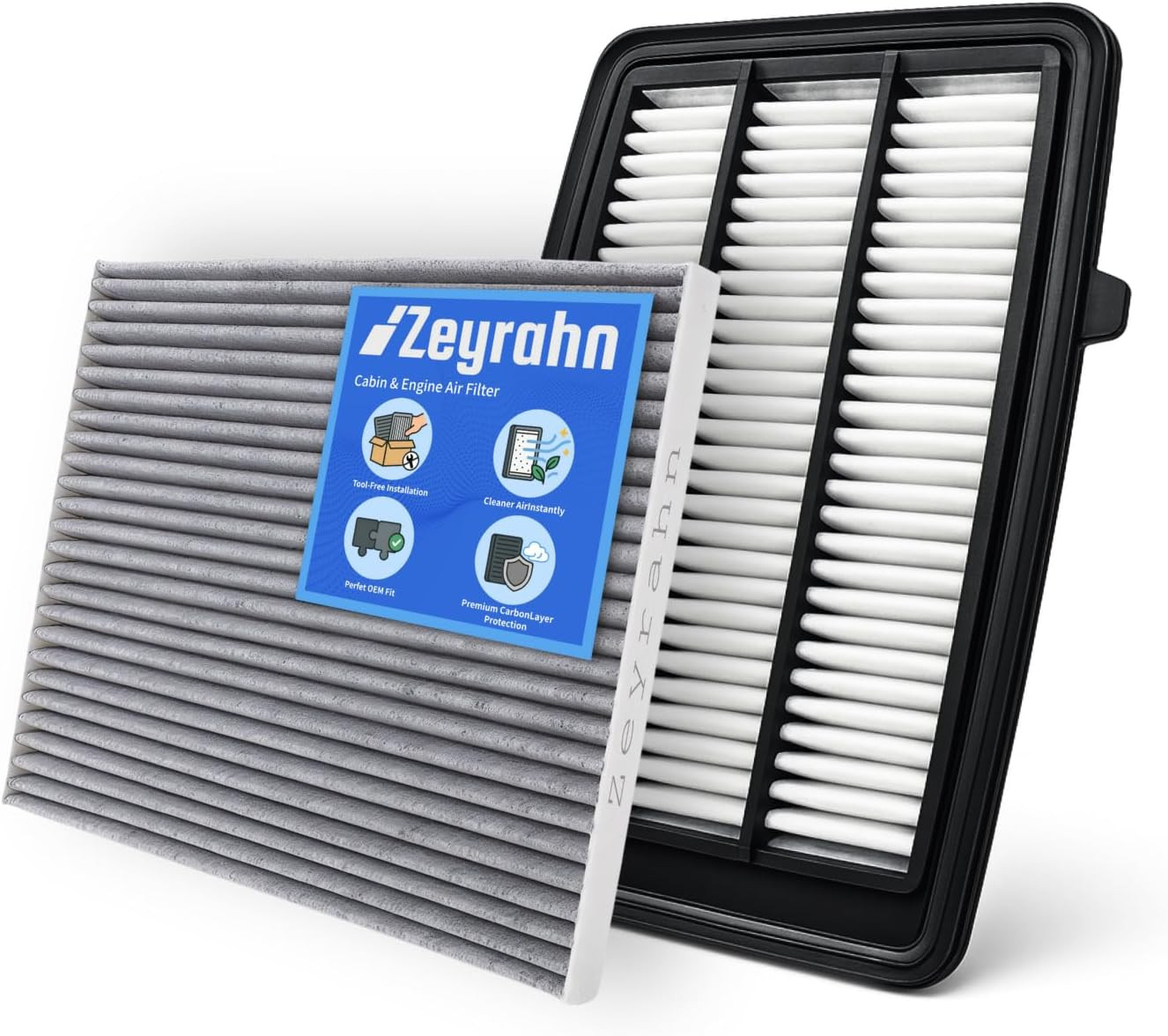 Cabin & Engine Air Filter Kit for Honda CR-V 2017-2022 L4 1.5L Gas and Civic 201