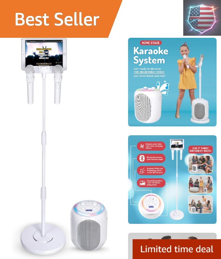 Portable Karaoke Machine for Adults & Kids with 2 Wireless Microphones, Home ...