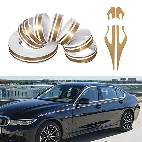  32ft (9.8m) Stripe Stickers for Car Hood Body Side Auto Racing Sport Gold