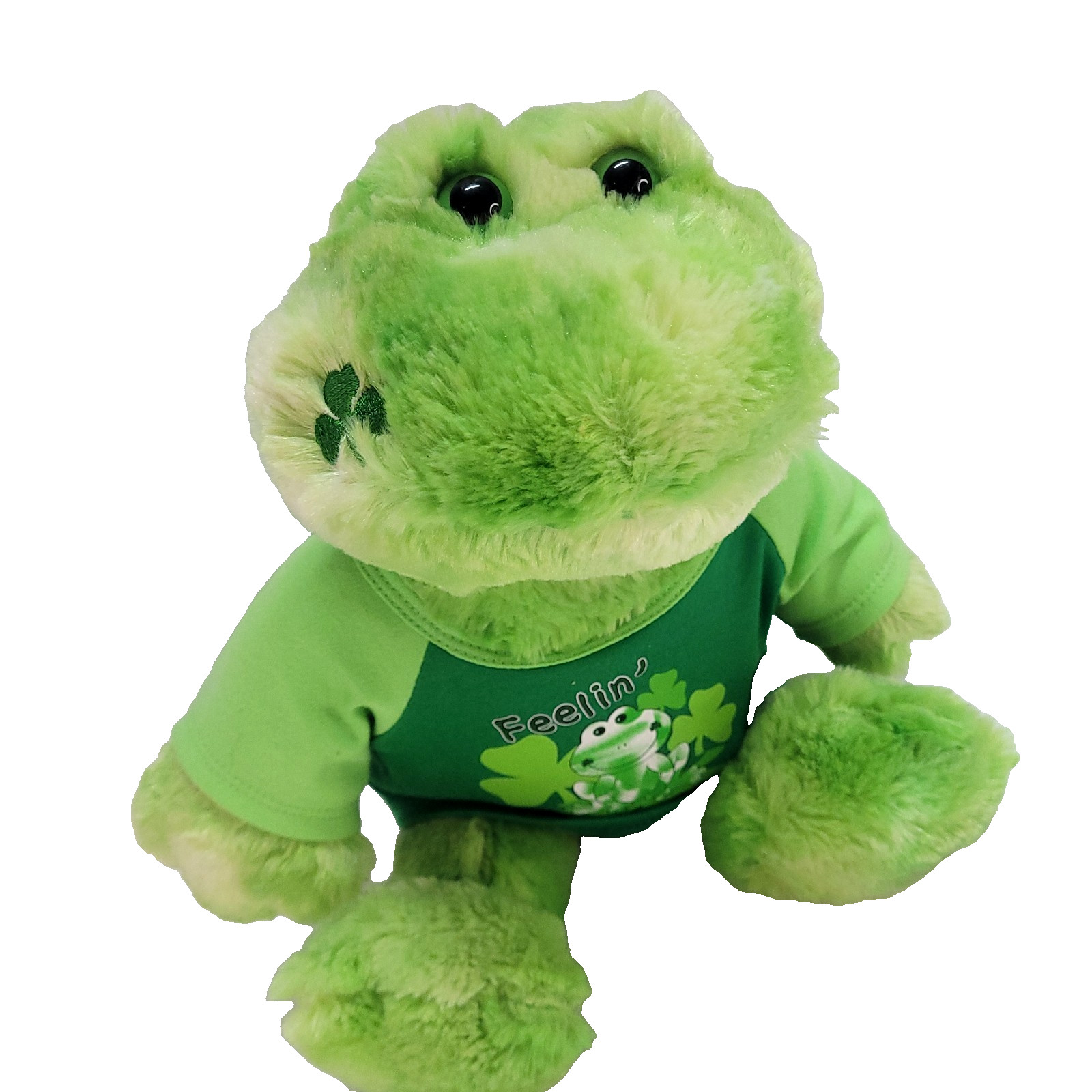 Build A Bear Clover Frog Plush Vtg Tag Feelin Green Tye Dye St Pattys Patricks