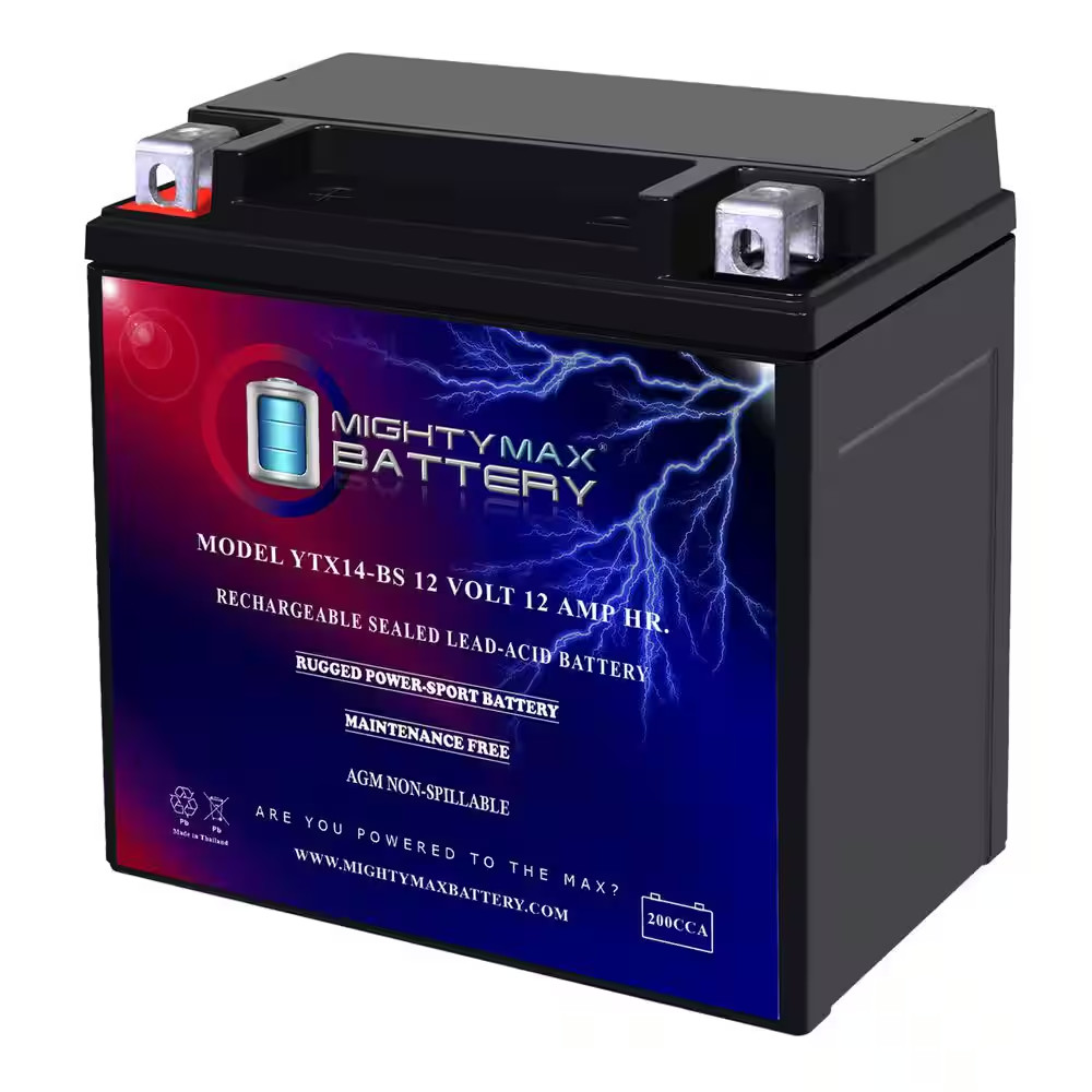 YTX14-BS Replacement Battery for AGM JIS 14-BS