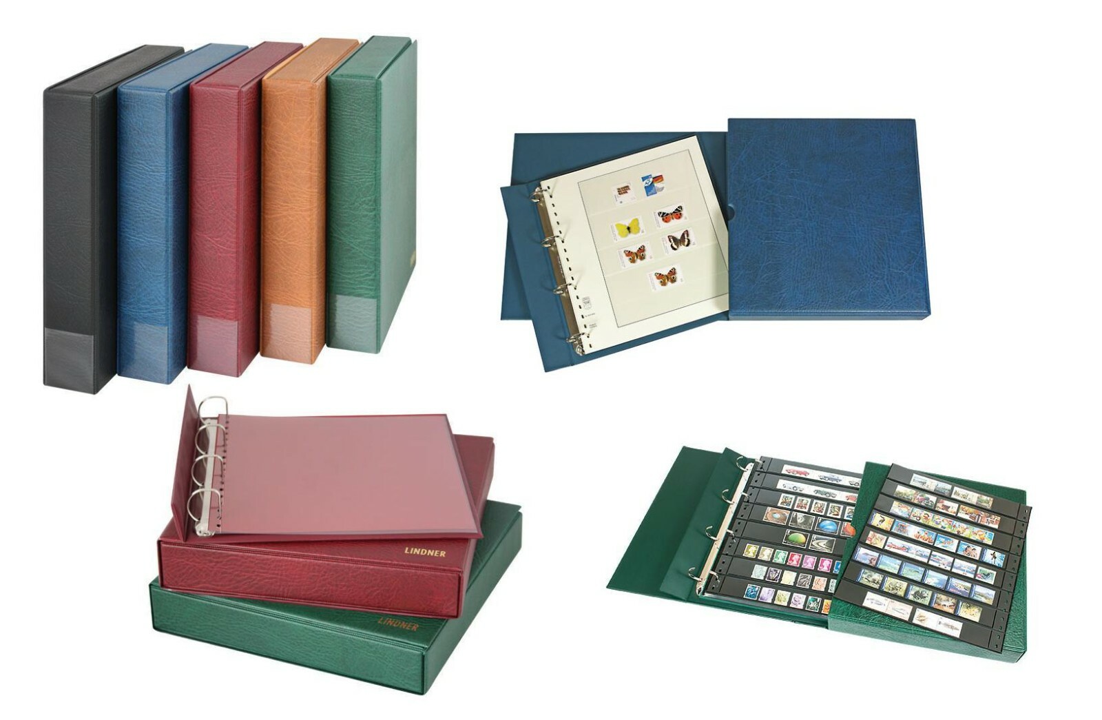 Lindner 1100 G Cassette Binder Stamp Album Eco + Cassette Green