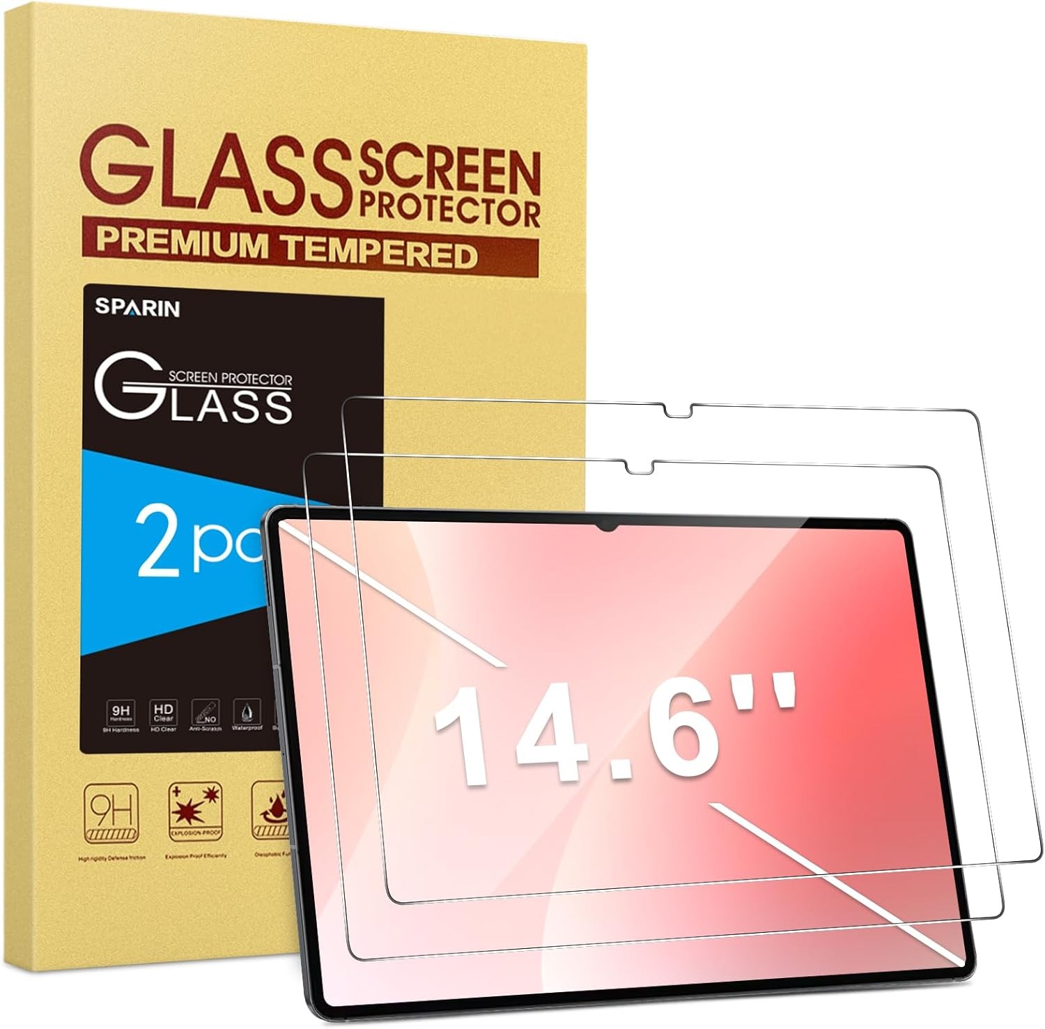 2 Pack Screen Protector for Samsung Galaxy Tab S11 Ultra 14.6 Tempered Glass
