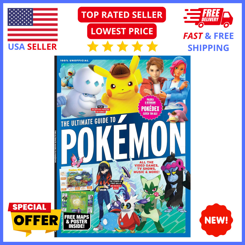 Pokemon Pokedex Guide Book 2023 TV Game Tips w Poster Collector Edition