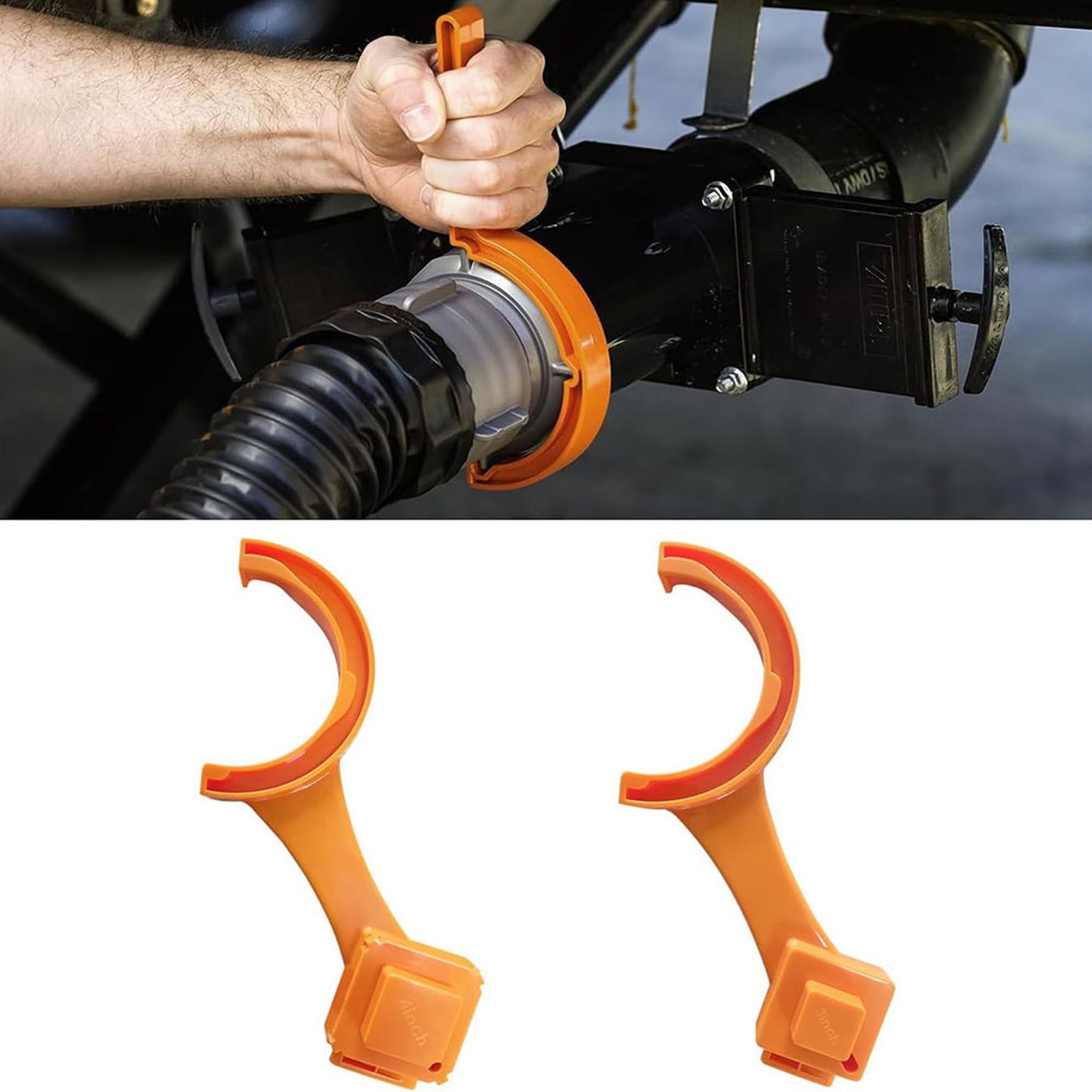 Honibaoto 2 PCS RV Sewer Hose Wrench, Multi Purpose Fittings Wrench to Orange 