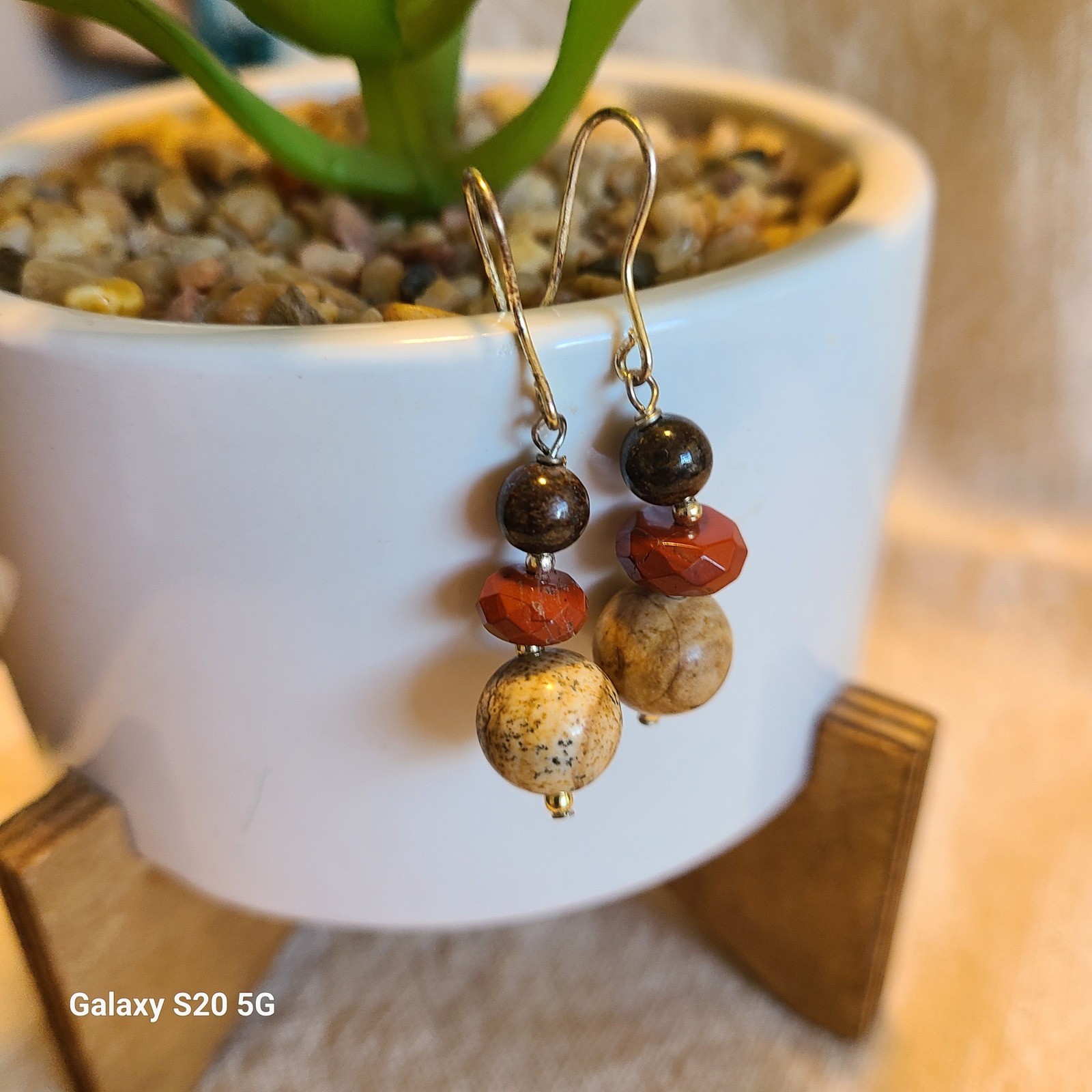 Handmade Dangle Earrings Gemstone Beads Statement Jewelry For Women