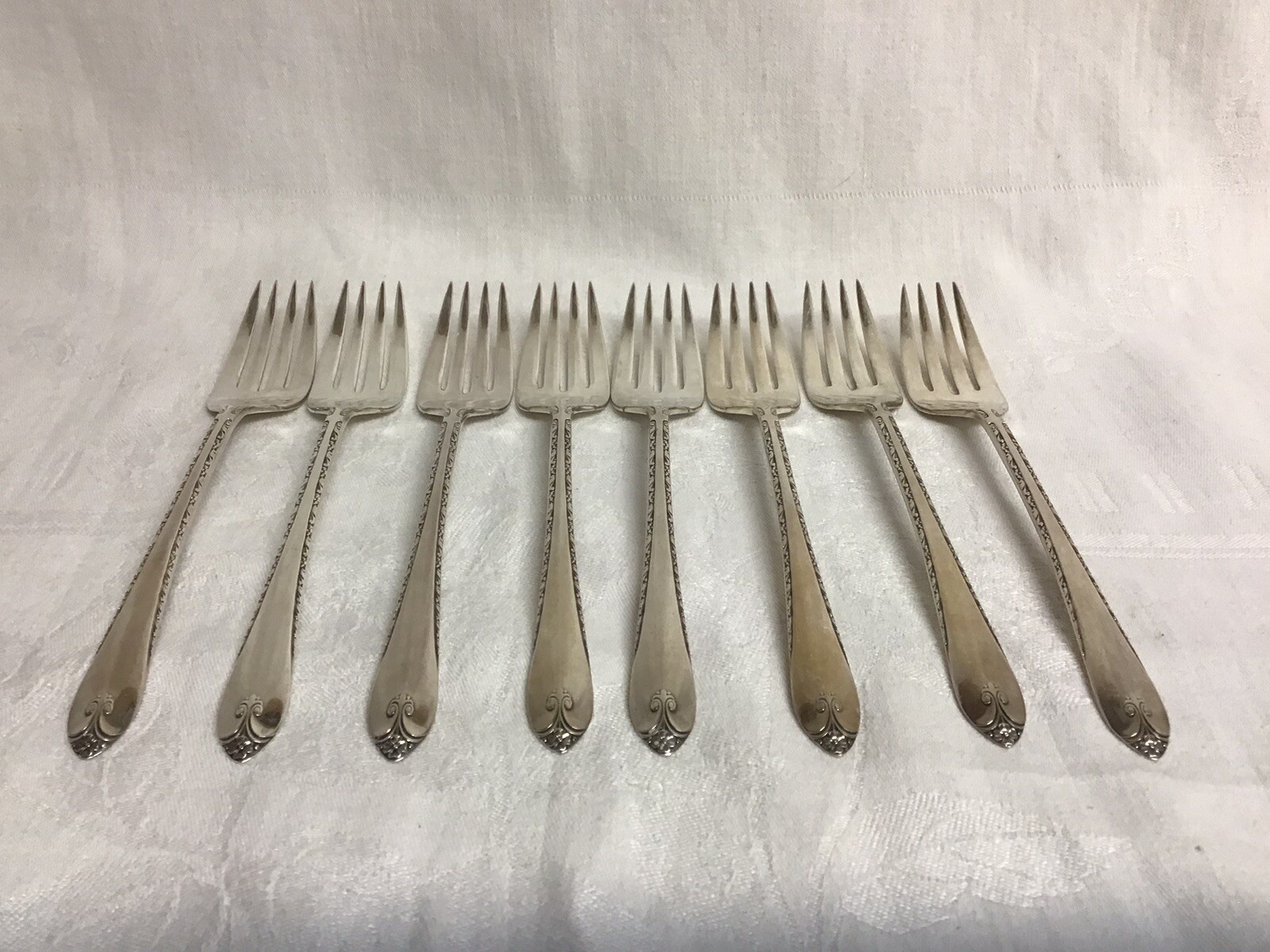 Salade Dessert Fork 1940 Exquisite By ROGERS BROS & SON IS k 6 3/4" Set of 8