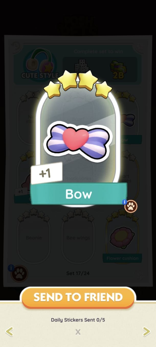 Bow_ Monopoly Go Cute Style 4 ⭐⭐⭐⭐Fast Delivery|Digital Item