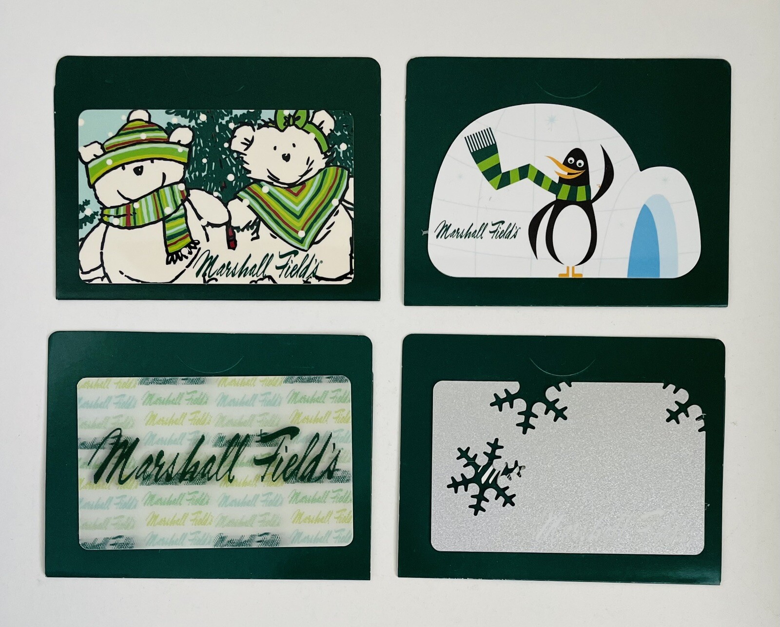 Lot 4 MARSHALL FIELDS Department Store ZERO Value Gift Cards Vintage 2004 + 2005