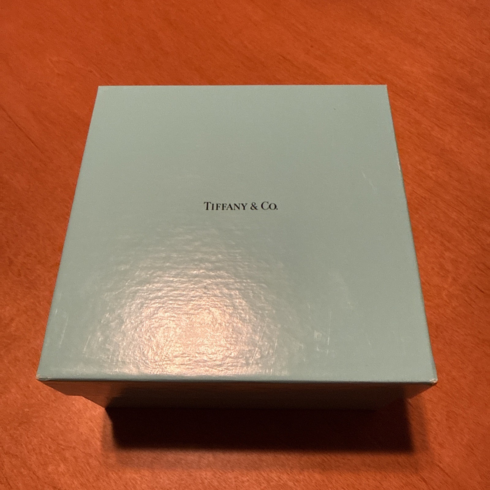 Tiffany & Company EMPTY Rectangular 6” Table Desk Clock BOx and Pouch USED