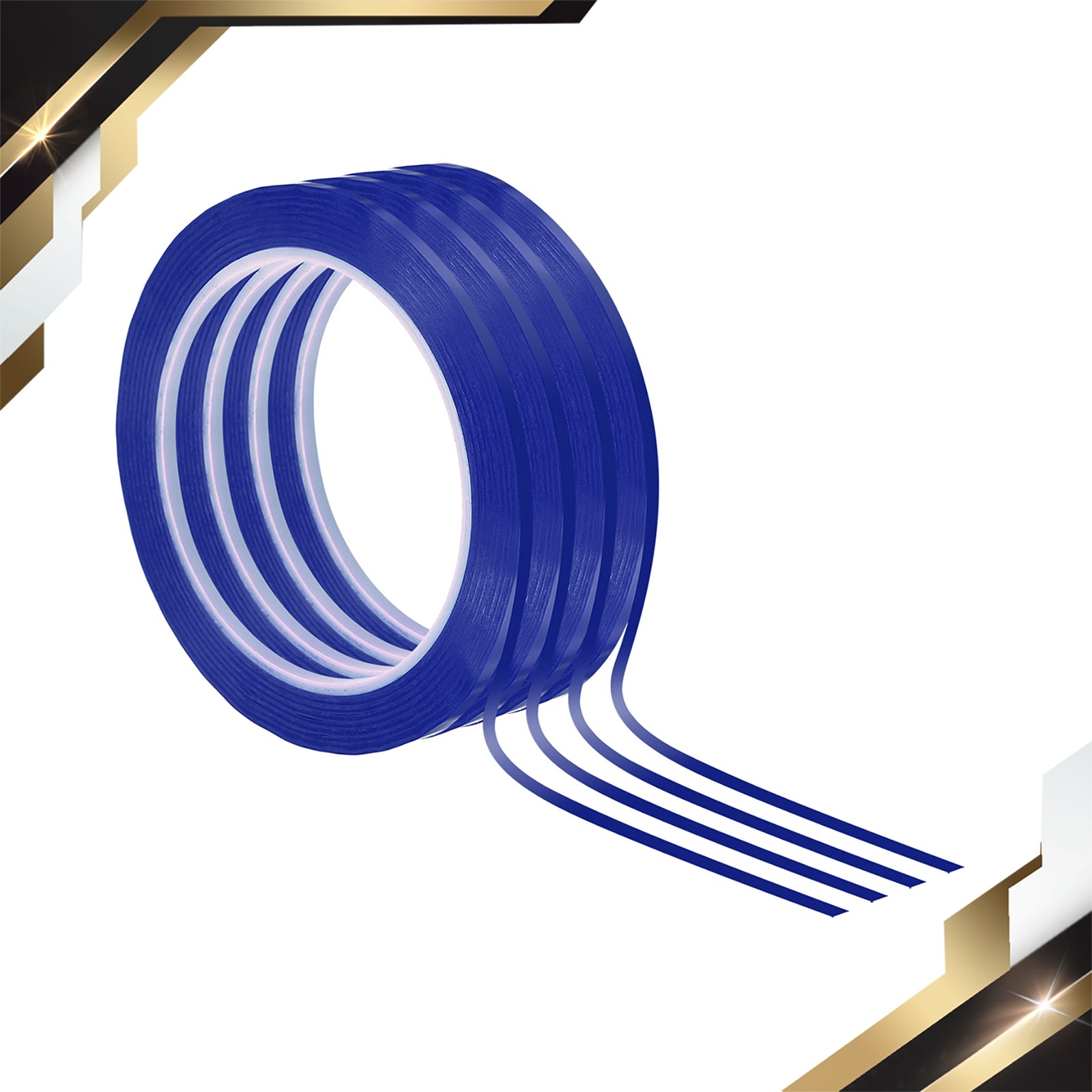 Pack of 4 1/8" Whiteboard Tape Thin Dry Erase Tape for Chart Marking Blue