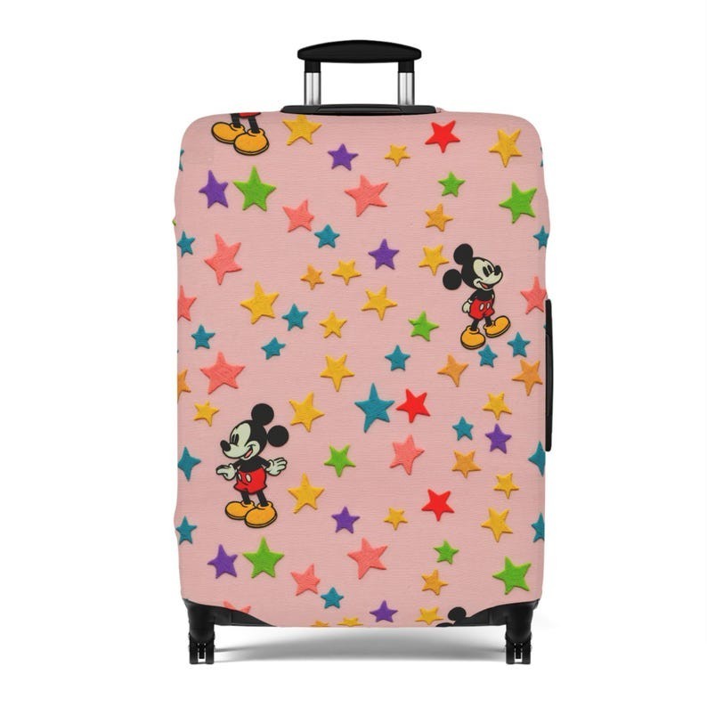 Disney Luggage Cover, Mickey Mouse Suitcase Protector, Travel Accessories, Gift 