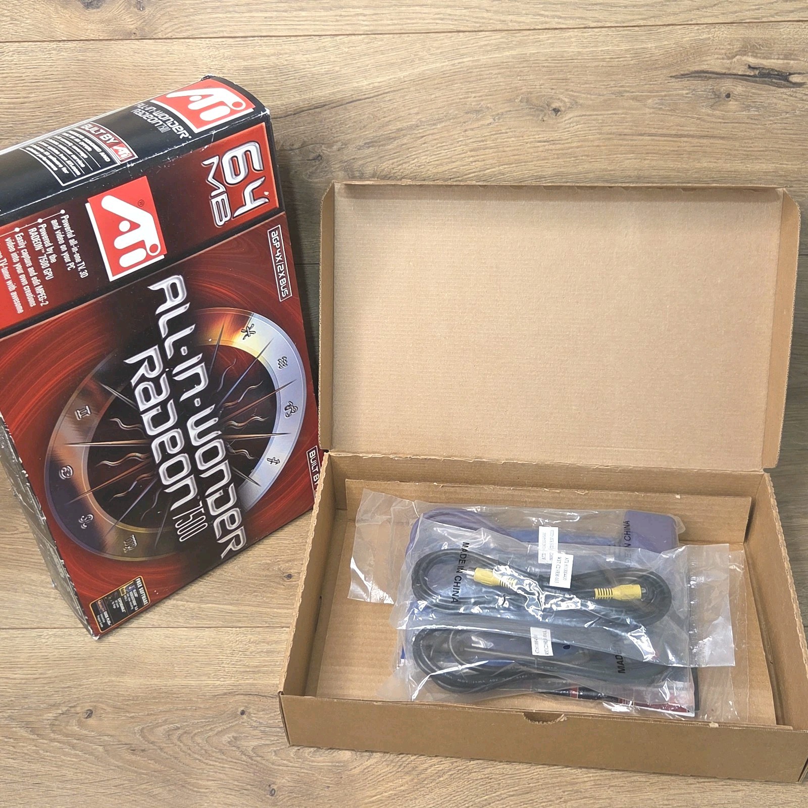 ATI All In Wonder Radeon S-Video/Composite Graphics Card Cables Manuals Box Only
