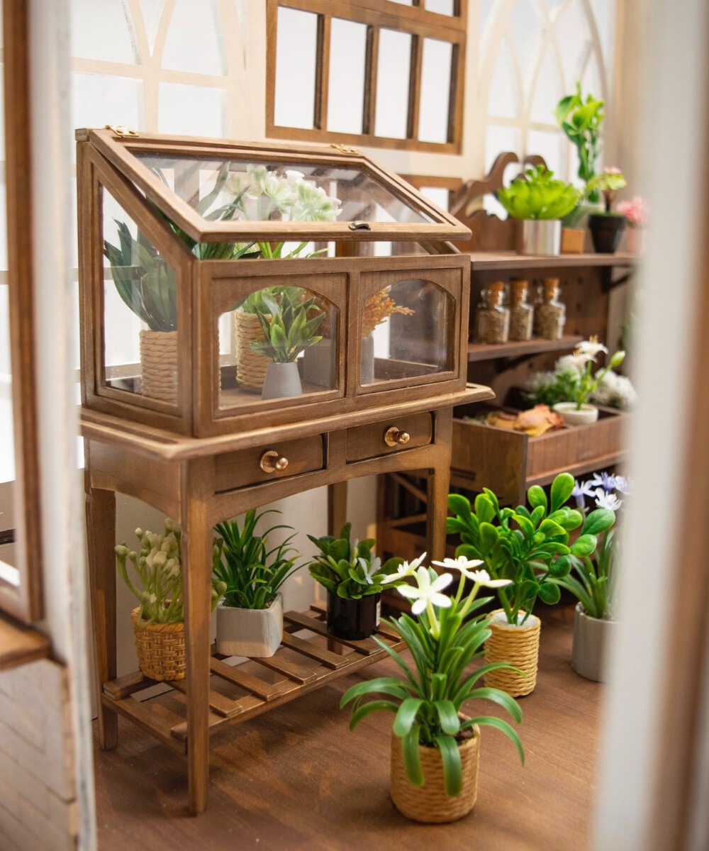 Dollhouse Miniatures Furniture 1:12 1/6 Scale Showcase Locker Unfinished cabinet