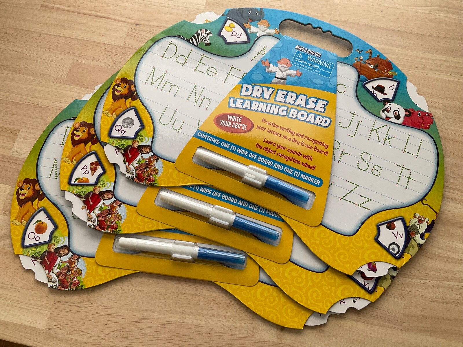 3 x Learning Board Alphabet Writing ABC with Marker School