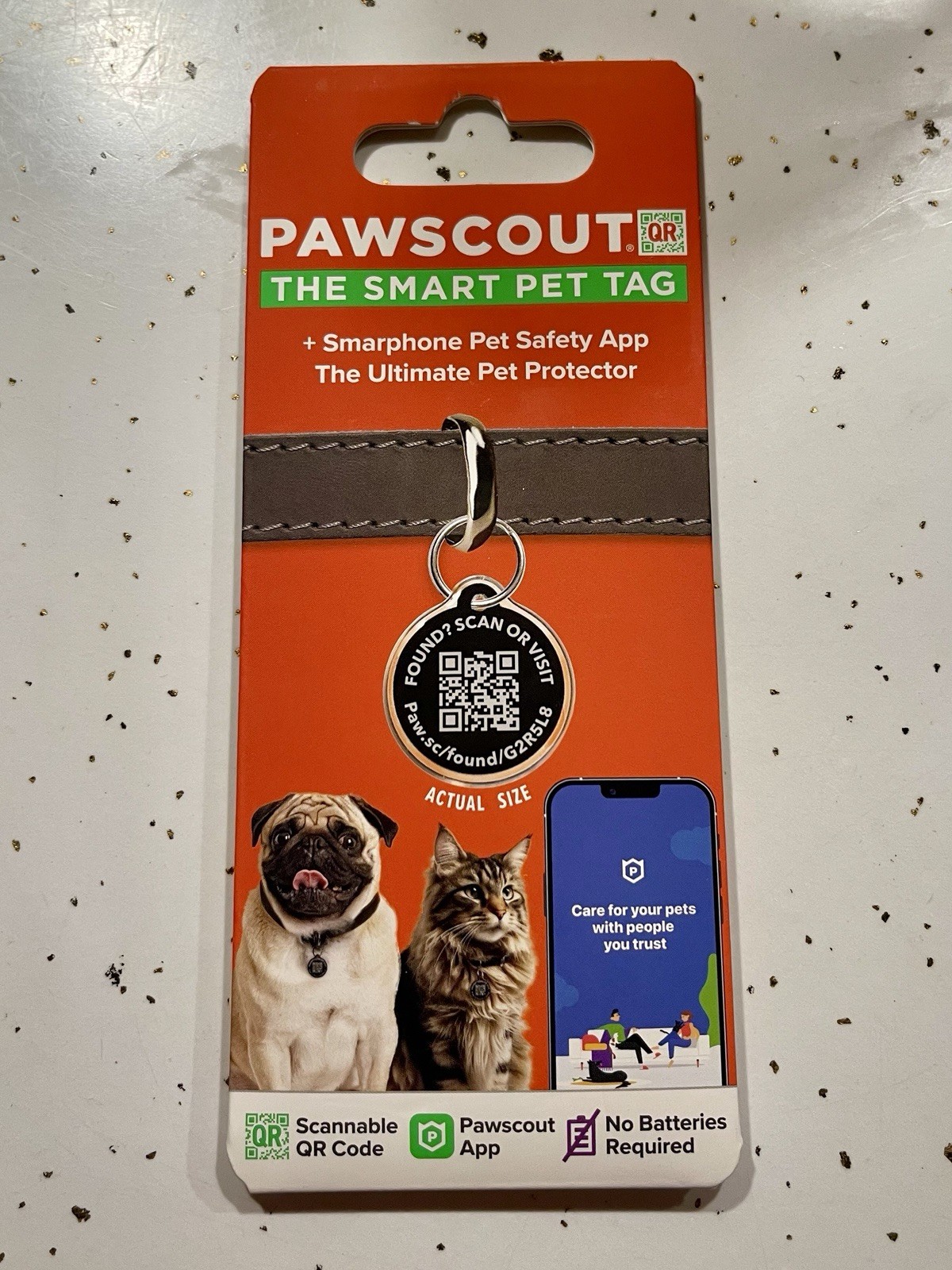 Pawscout Smarter Pet Tag GPS Tracker with App for Dog and Cat
