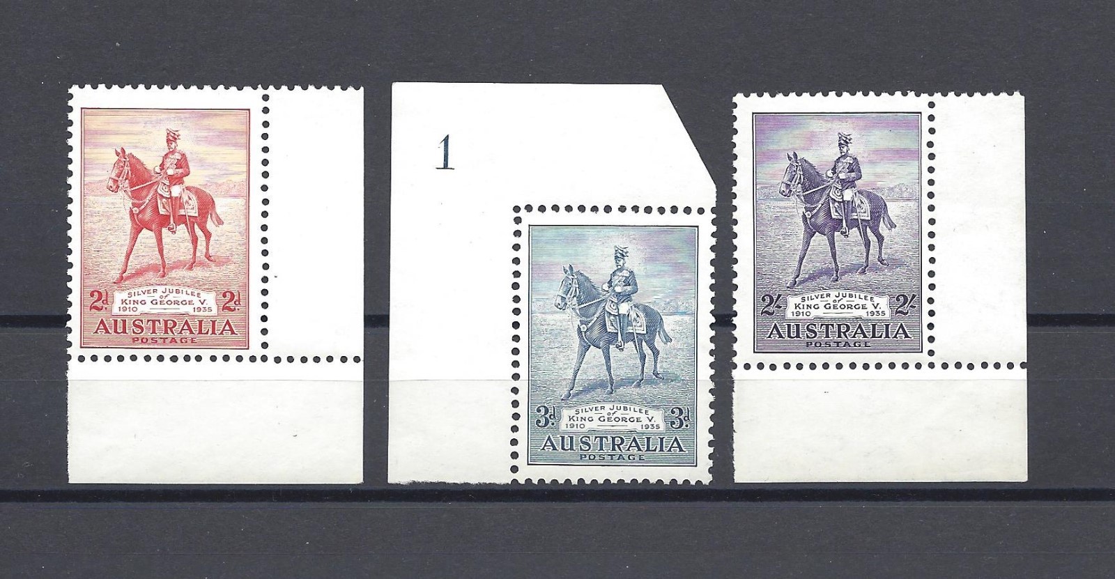 AUSTRALIA 1935 SG 156/158 MNH
