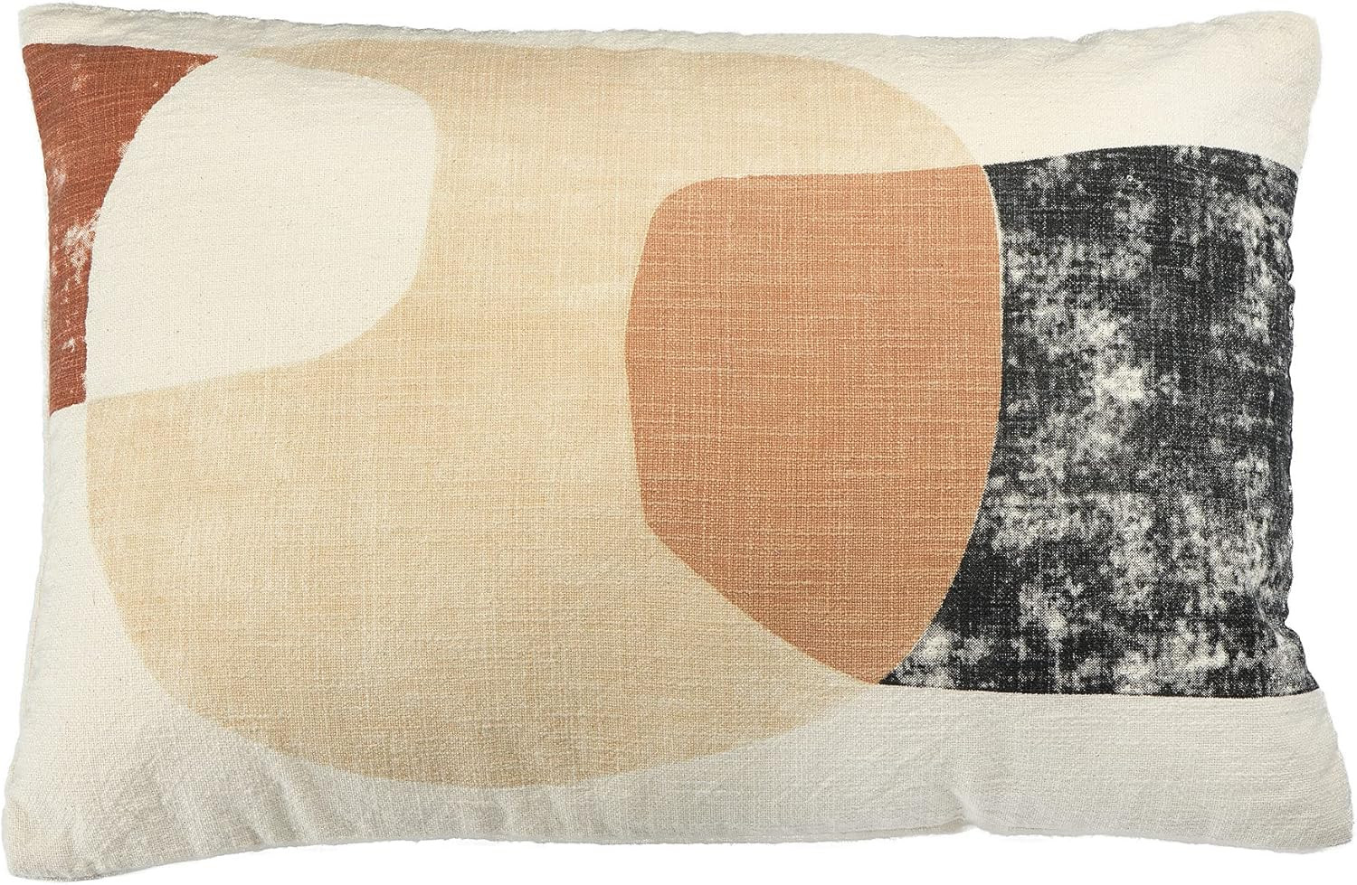 Abstract Print Cotton Lumbar Pillow, Multicolor