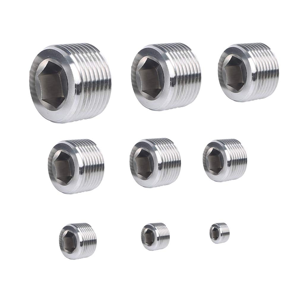 Yoebor Metric 9 Sizes 304 Stainless Steel Pipe 18Pcs Assortment, 1 Kit 