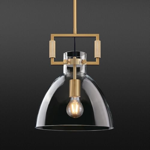 Mondern Large Gold Kitchen Island Pendant Light, 10 '' W 1-Light Brass-10-IN