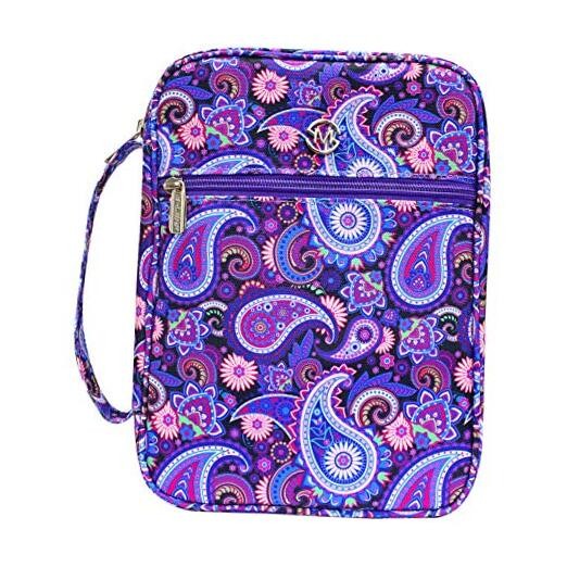  Bible Cover Case/Book Cover, Bible Case for Women Girls, Bible Purple Garden
