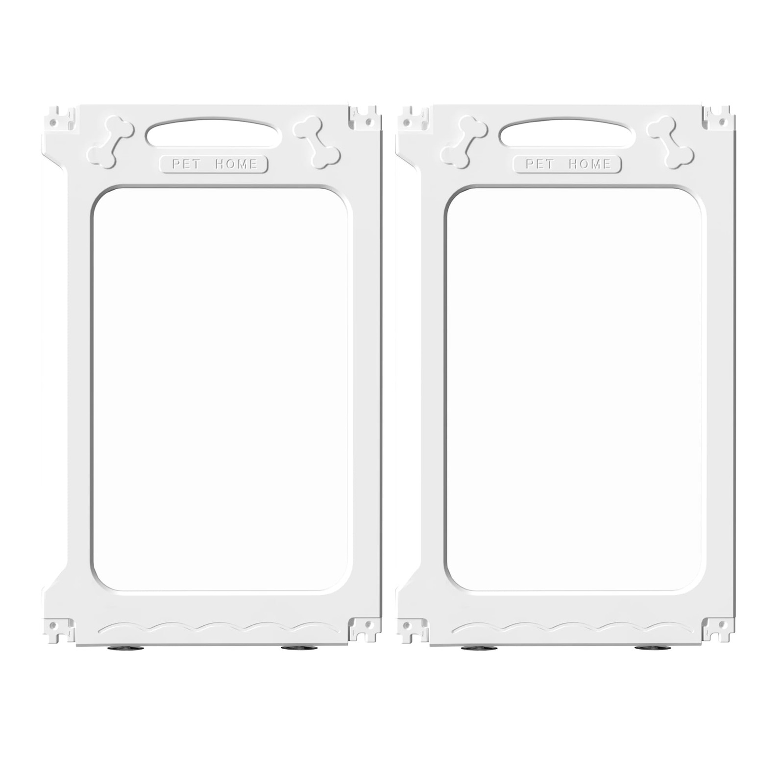  Clear Dog Playpen Expansion Panels 2 Pack, Height 24 inch, White