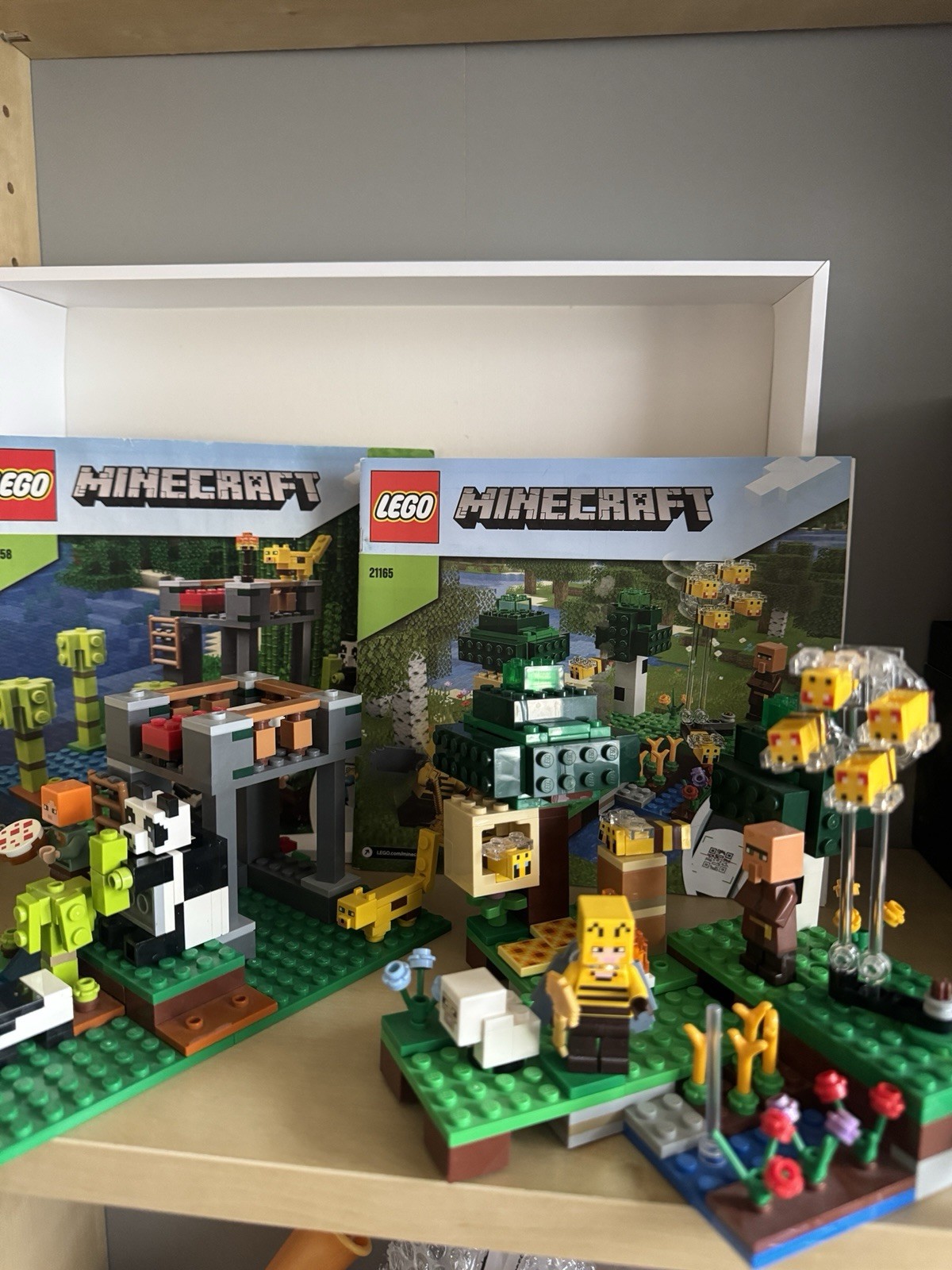 Lego Minecraft 21158 And 21165 Pandas And Bees Sets 99.9% Complete W/ Instructio