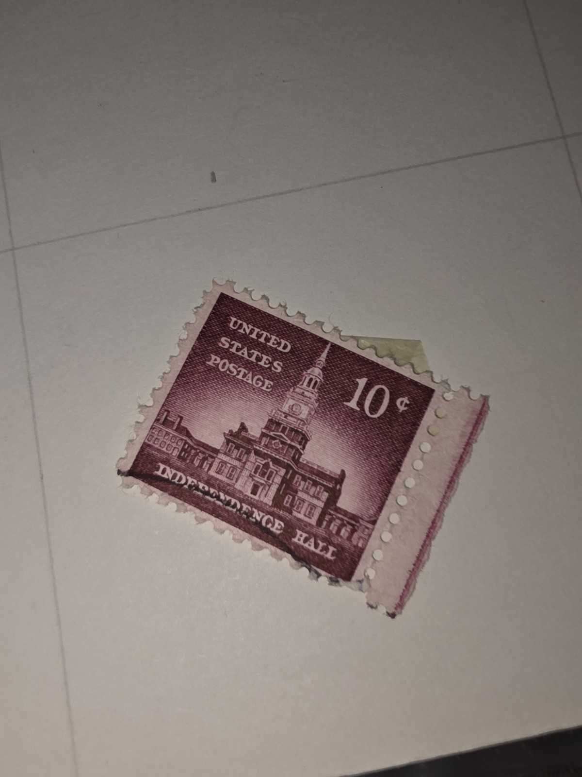 Vintage US Independence Hall 10c Stamp Used - #F1200