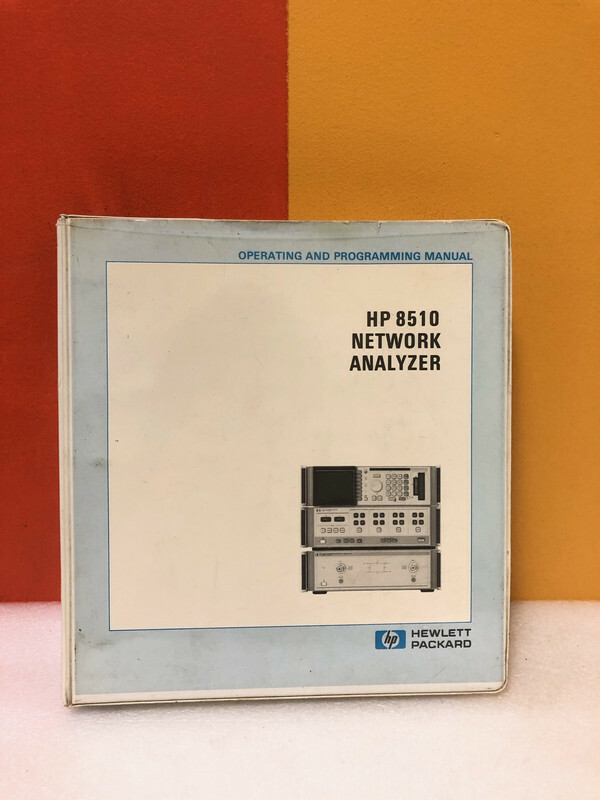 HP 08510-90005 8510 Network Analyzer Operating & Programming Manual