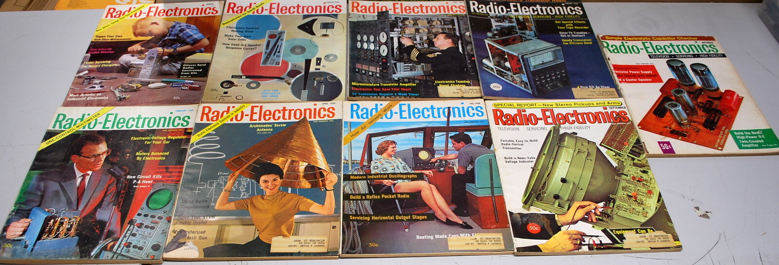 Rare Radio Electronics Magazine 9 Issues 1960  Ships Worldwide 