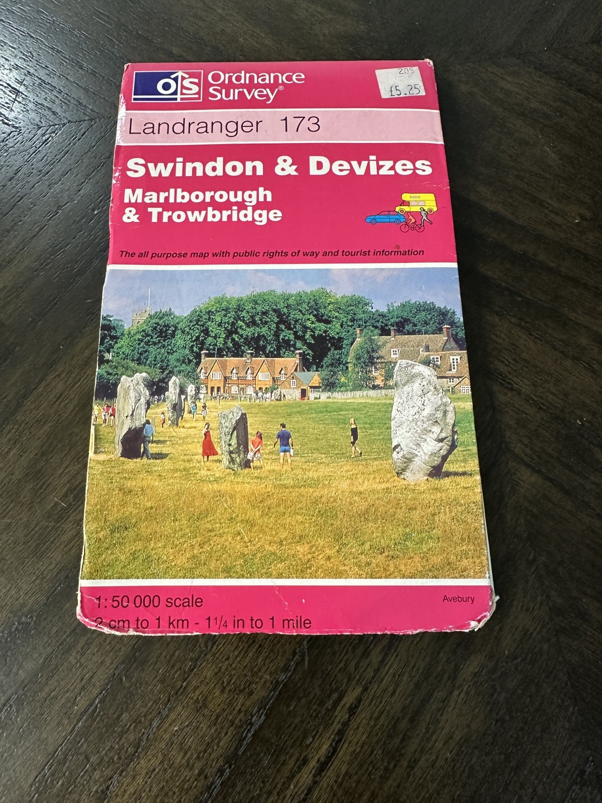 England Map Swindon & Devizes Foldout 39” X 34”Unfolded