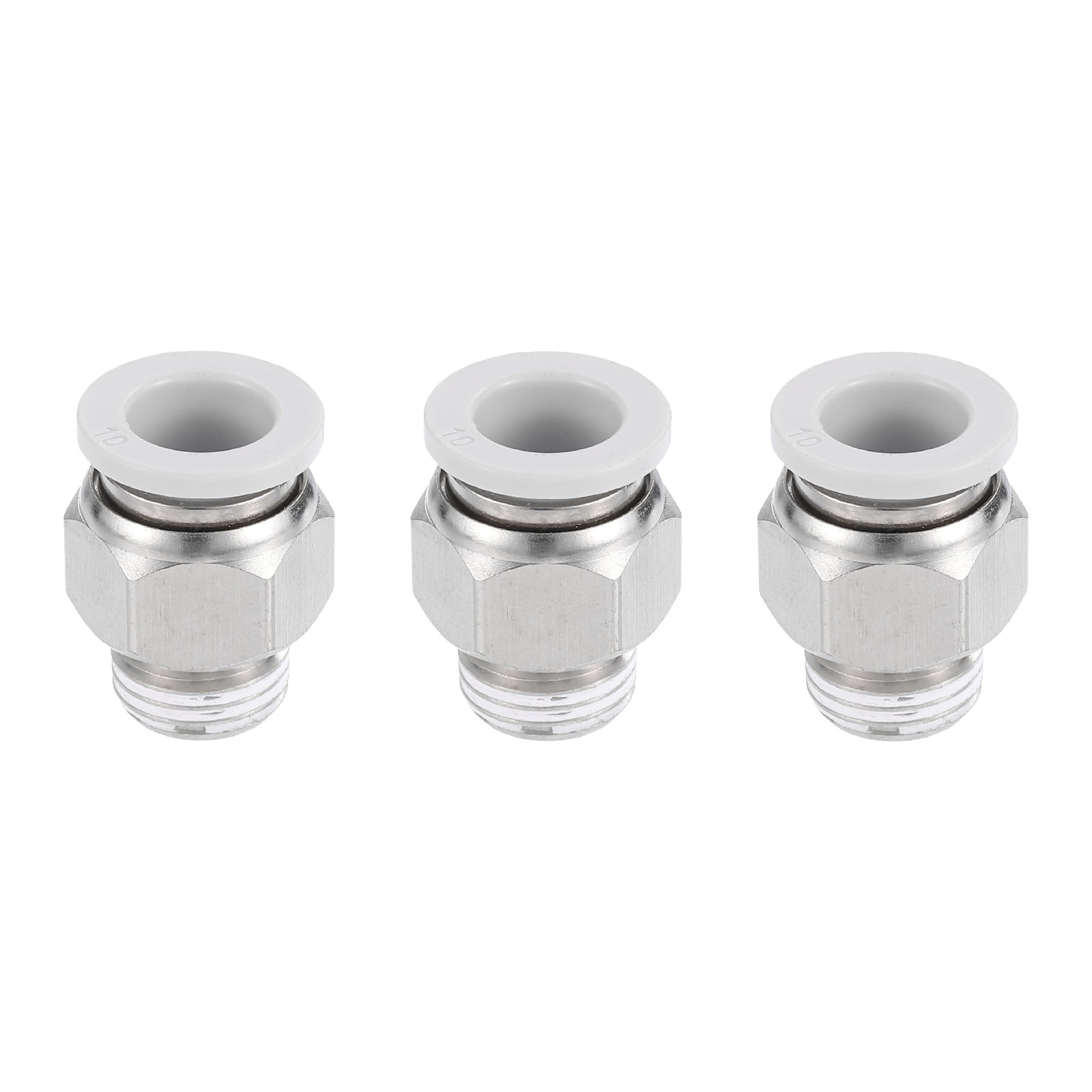 3Pcs Pneumatic Fitting, 10mm Tube OD x 1/4" PT Push to Connect Pneumatic Fitting