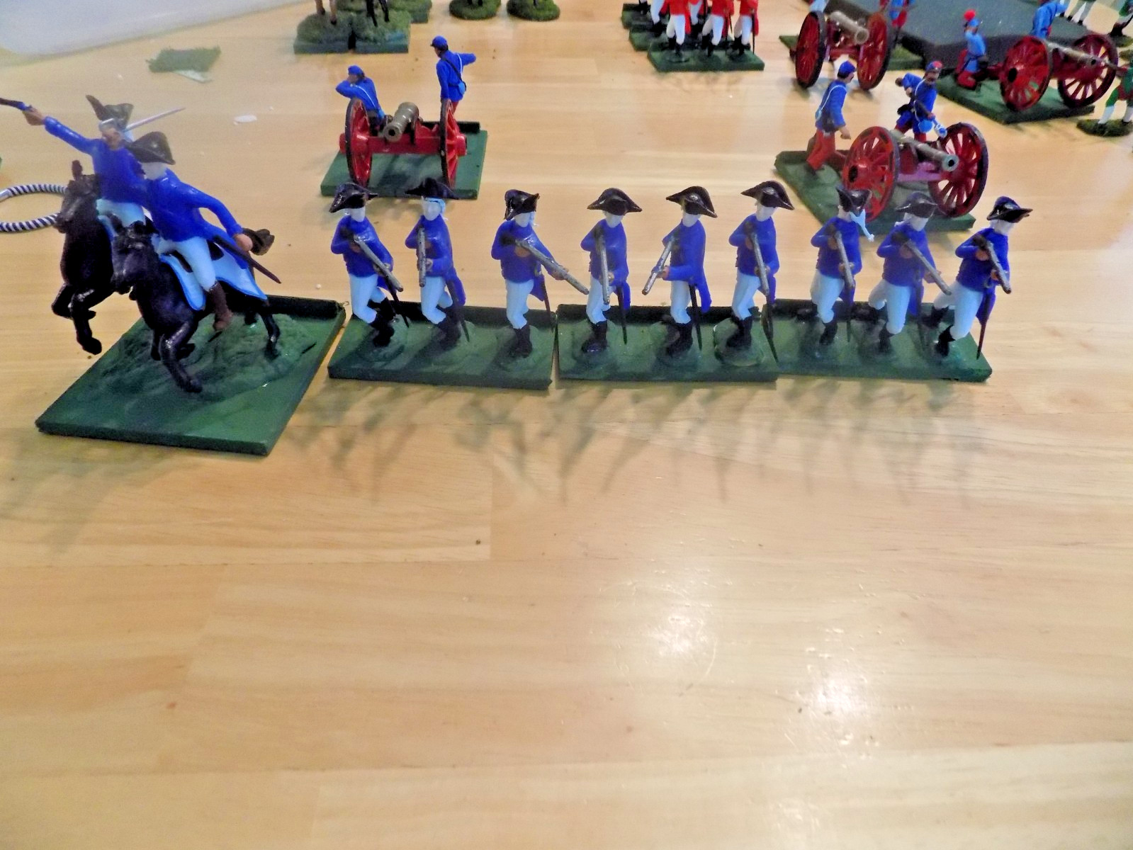 30 Transogram Rev War 1/32nd British, American's, Cannons, Cavalry (Mar.Listing)