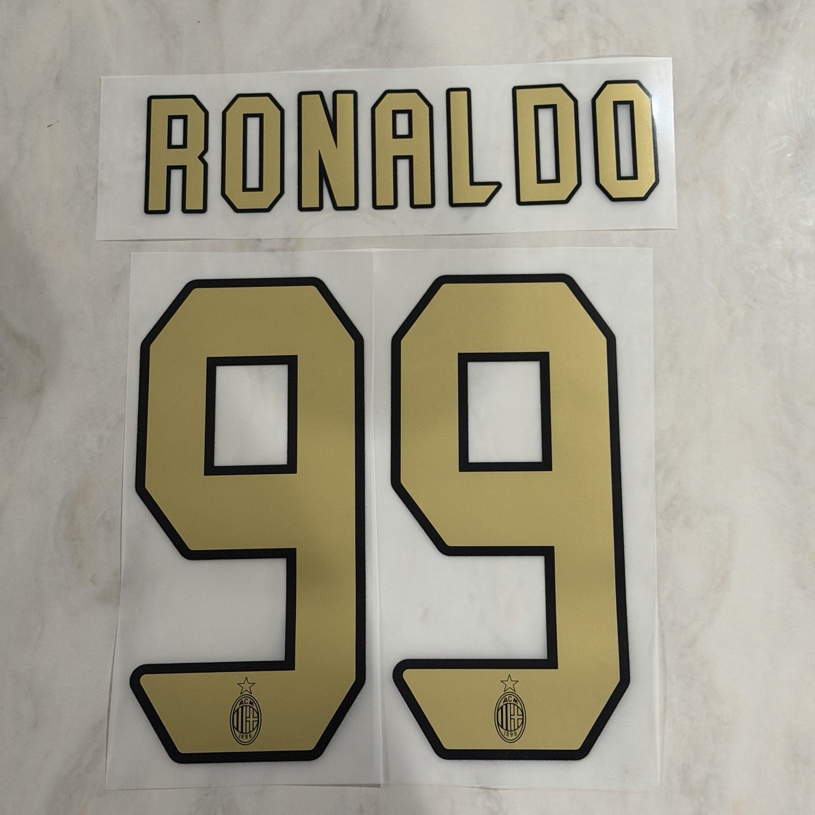 2006-07 RONALDO R9 AC MIlan Home Nameset Name Number Serie A R99
