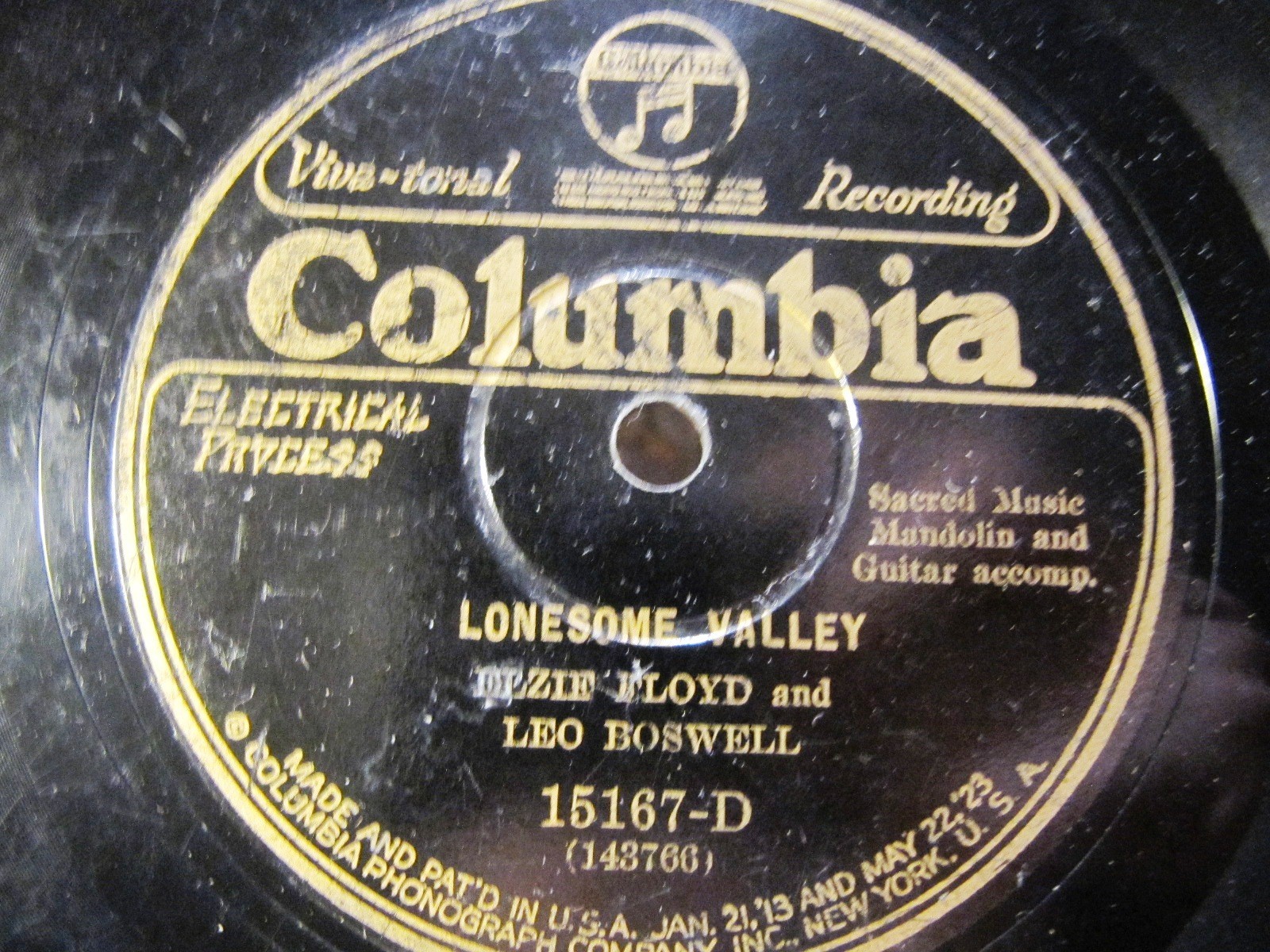 1927 Elzie Floyd LEO BOSWELL Country BLUEGRASS Two Orphans Lonesome Valley 15167