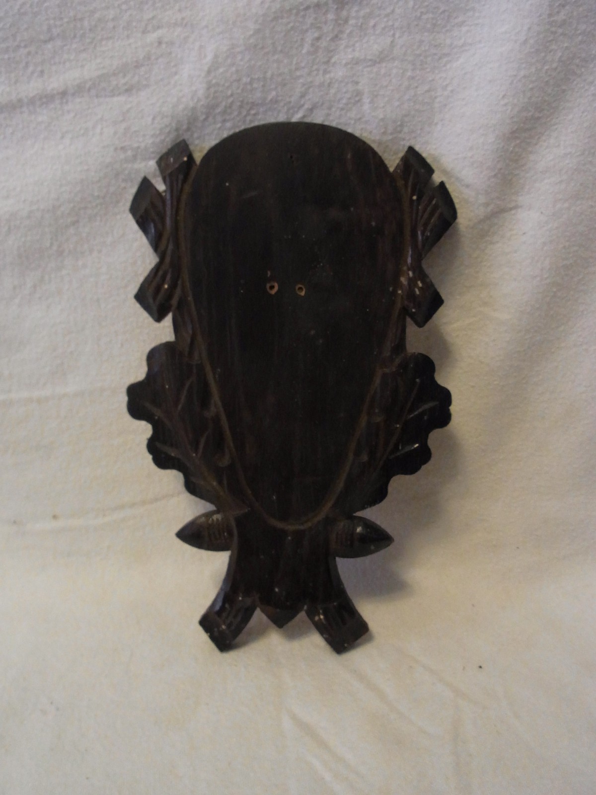 Trophy Plaque Black Forest Carved Wood Vintage German  #W/U26