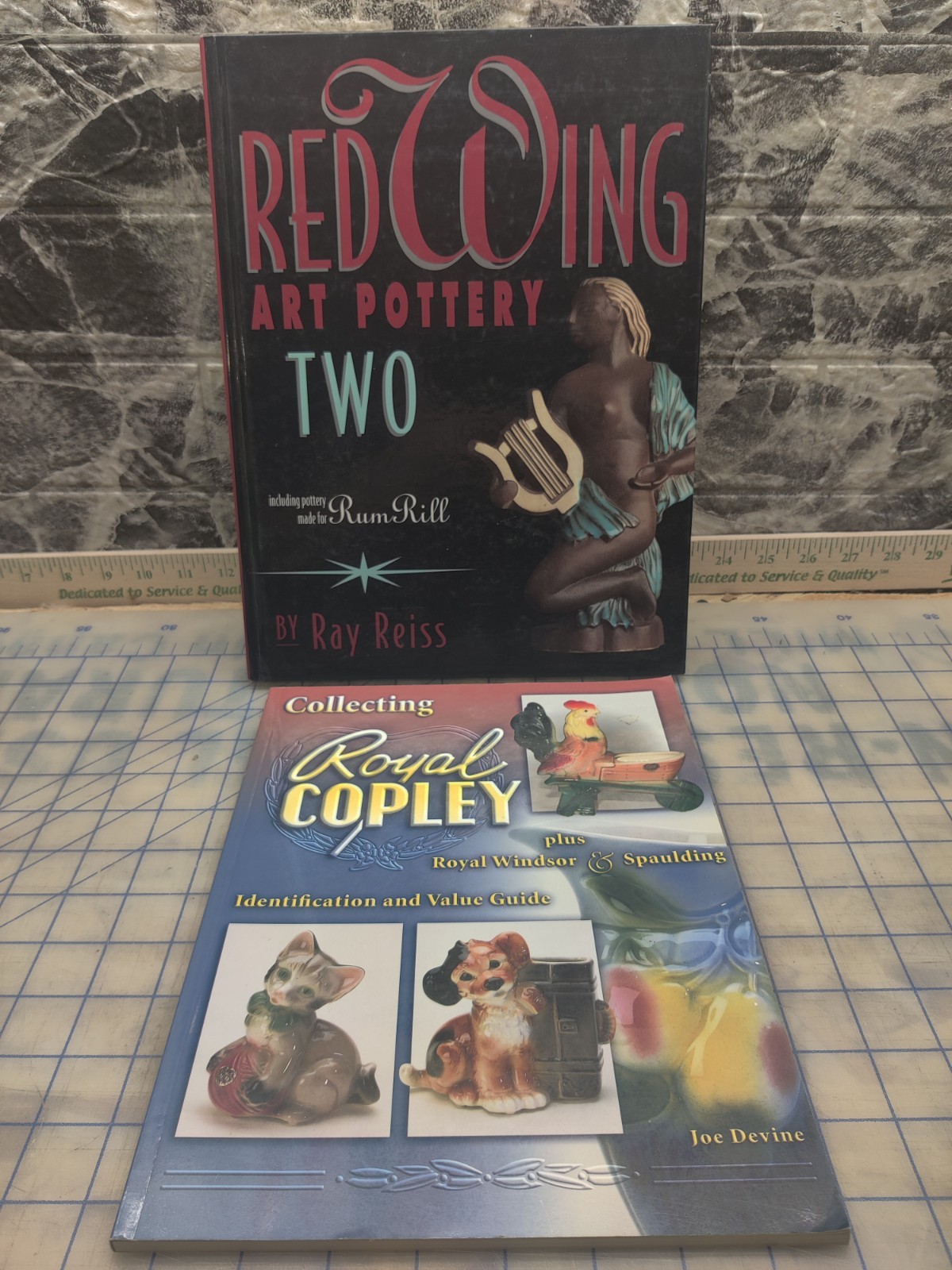 2 books"Royal Copley"and"Red Wing pottery" collector guides