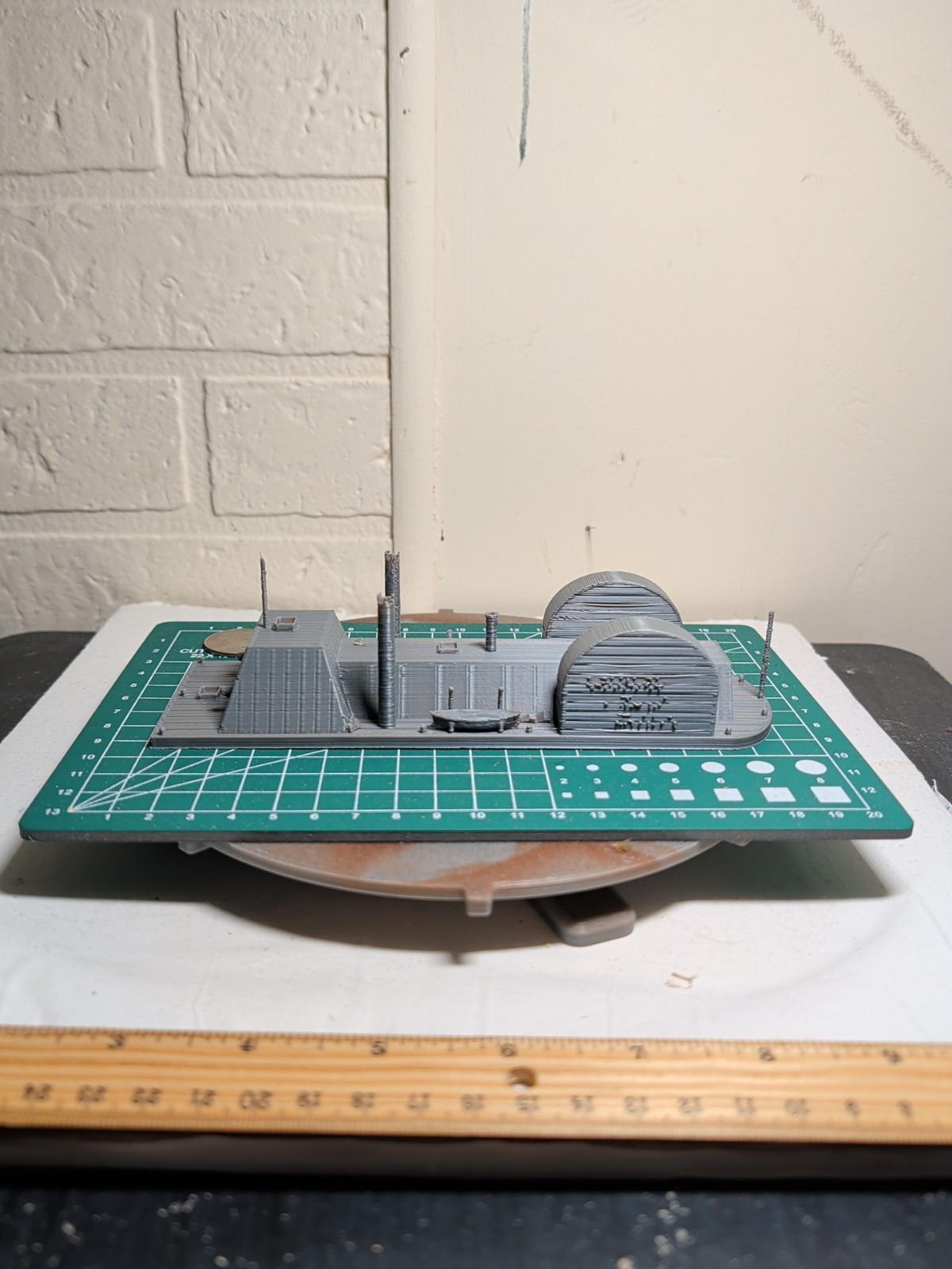 3d Printed 1/144 Scale Decoy Ironclad The Black Terror Unpainted