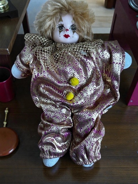 Haunted Clown Doll Vessel Active Party Spirit Grief Mourning Comfort Healer