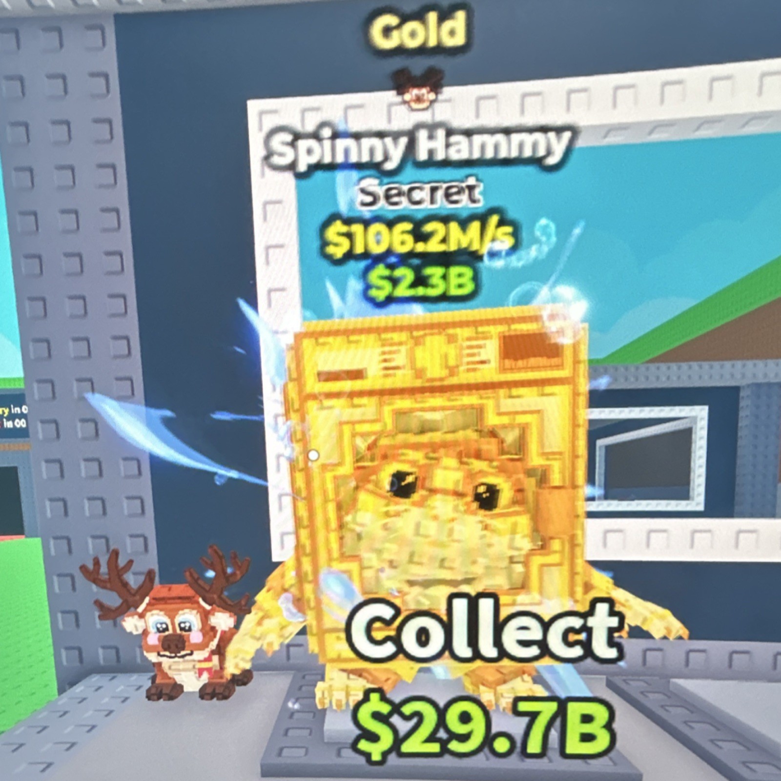 Spinny Hammy Gold Secret Game Item Asset Virtual Collectible