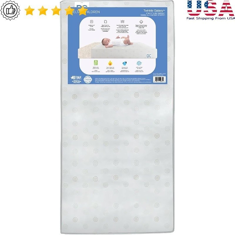 Waterproof Baby Mattress Non-Toxic Hypoallergenic GREENGUARD Certified Firm Foam