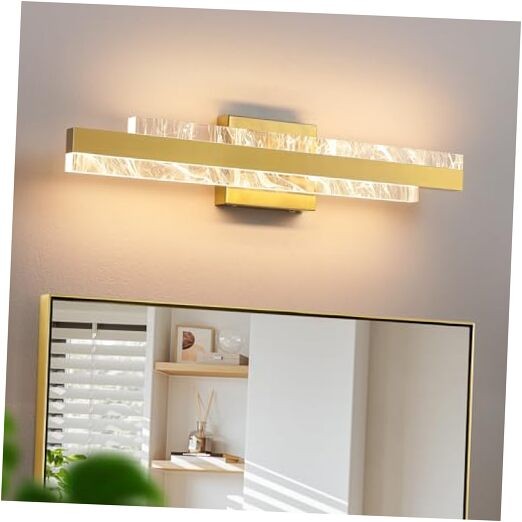 Modern Bathroom Vanity Light: Brushed 24 inch 28W Dimmable LED Bath 24inch Gold