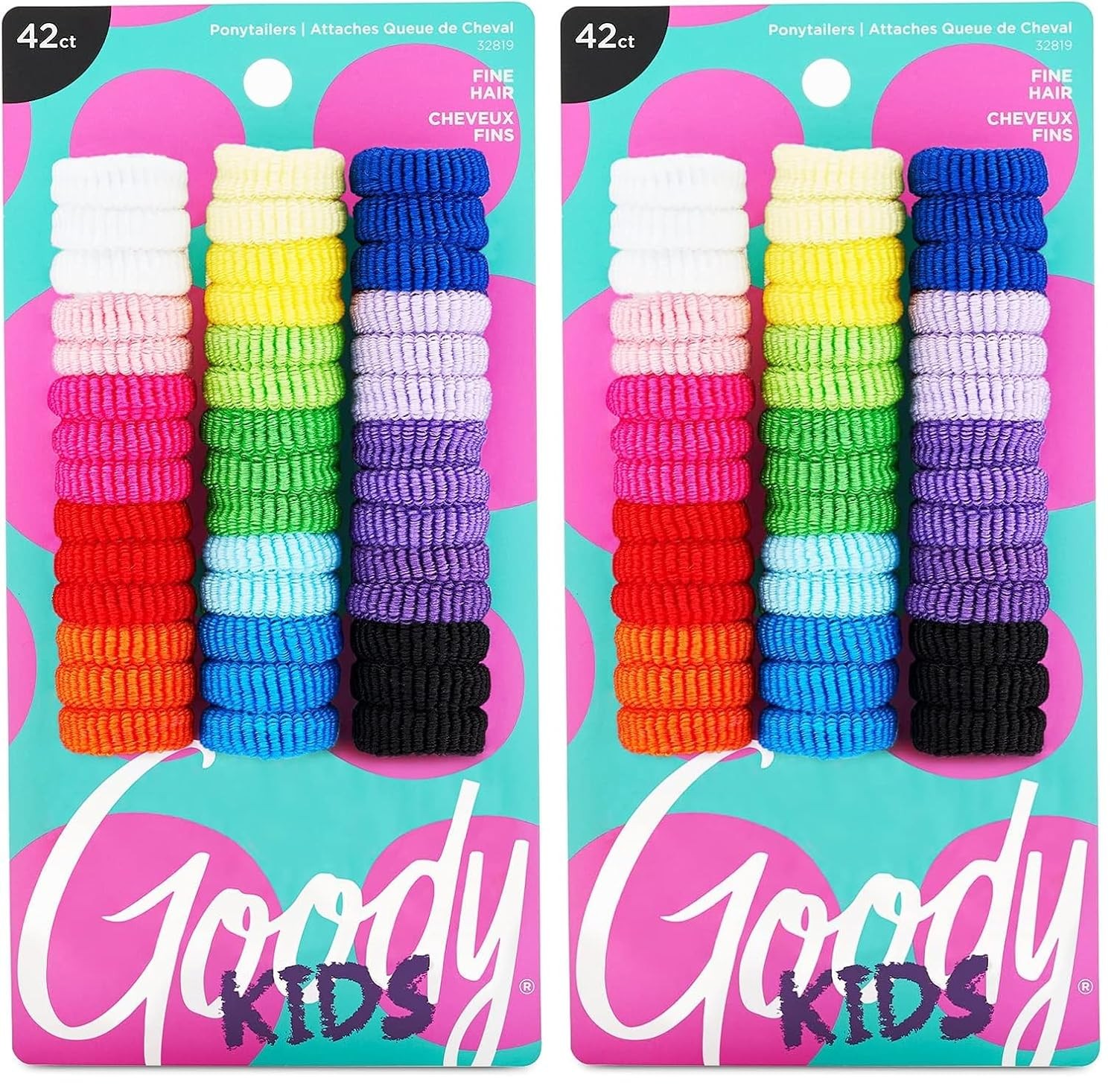 Kids Ouchless Tiny Terry Ponytailers 42 Count Assorted