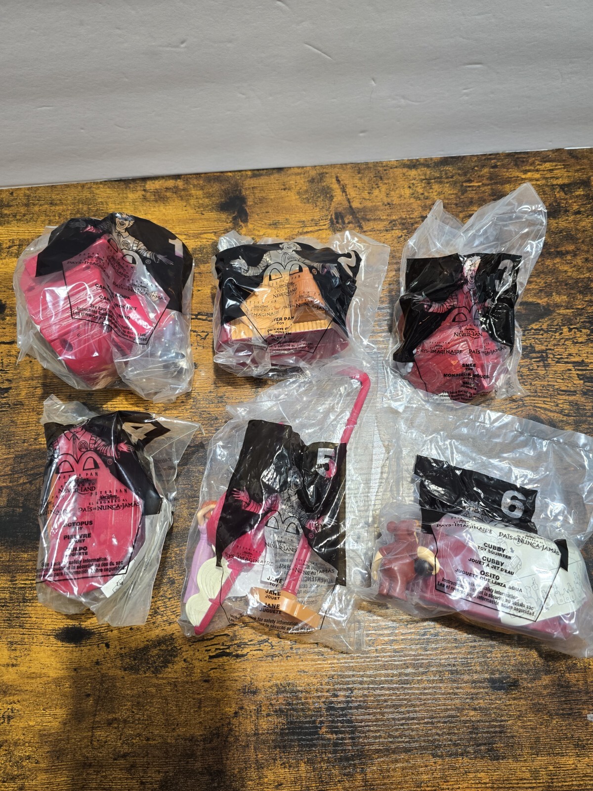 McDonalds Happy Meal 2002 Peter Pan 2 Return to Neverland COMPLETE SET #1-6 NIP