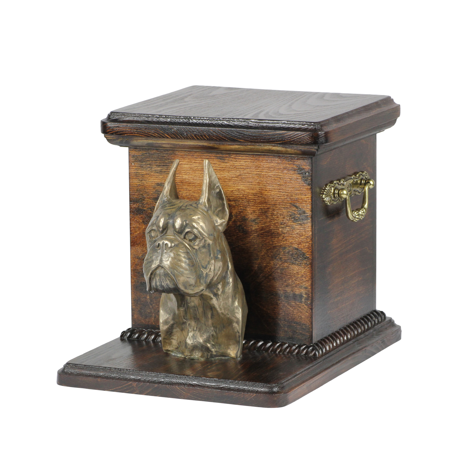 Boxer Holzurne With Dog Art-Dog