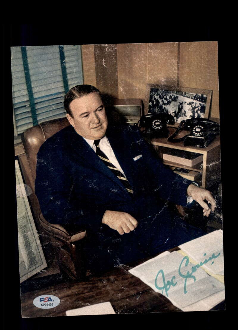 Joe Cronin PSA DNA Signed Vintage 8x10 Photo Autographed